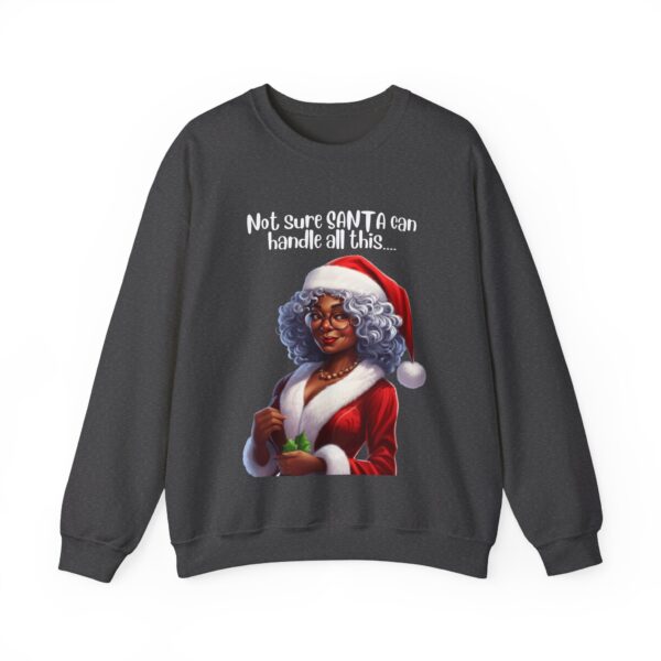 Santa Getting Shade Sweatshirt, Humourous Gift for Her, Christmas Gift for Her, Black Mrs Claus, Funny Christmas Sweatshirt  - 497d