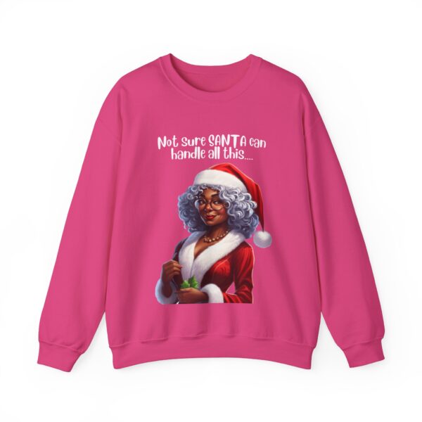 Santa Getting Shade Sweatshirt, Humourous Gift for Her, Christmas Gift for Her, Black Mrs Claus, Funny Christmas Sweatshirt  - 497d - Image 2