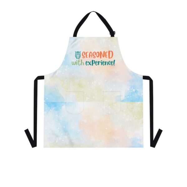 Seasoned with Experience  Apron – Funny Gift for Older Women, Owl Print Cooking Apron with Pockets, Age Positive Kitchen Wear, Grandma Chef Gift - Image 3