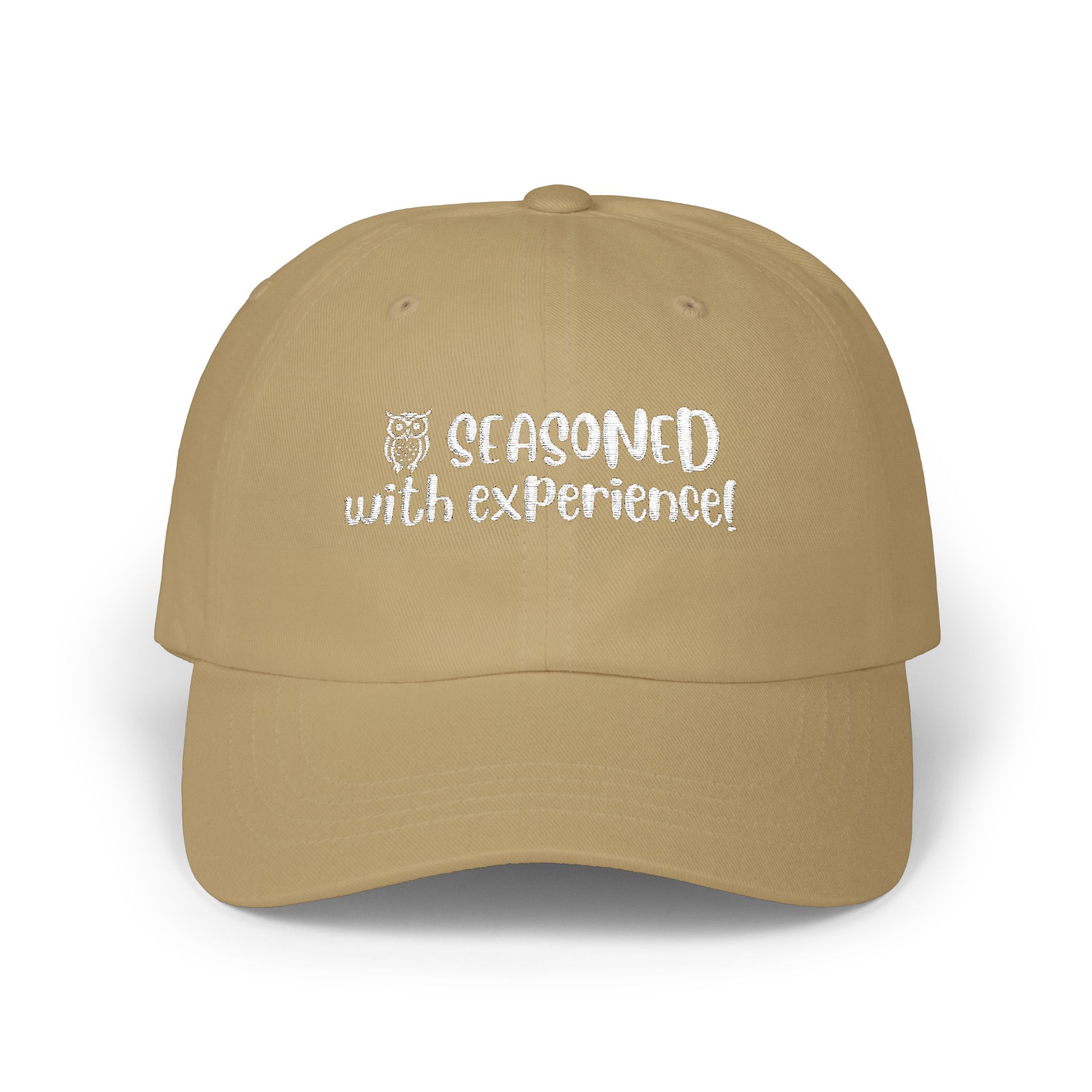 Seasoned with Experience (White Letters) Classic Cap – Multiple Colors for Stylish Women Over 50